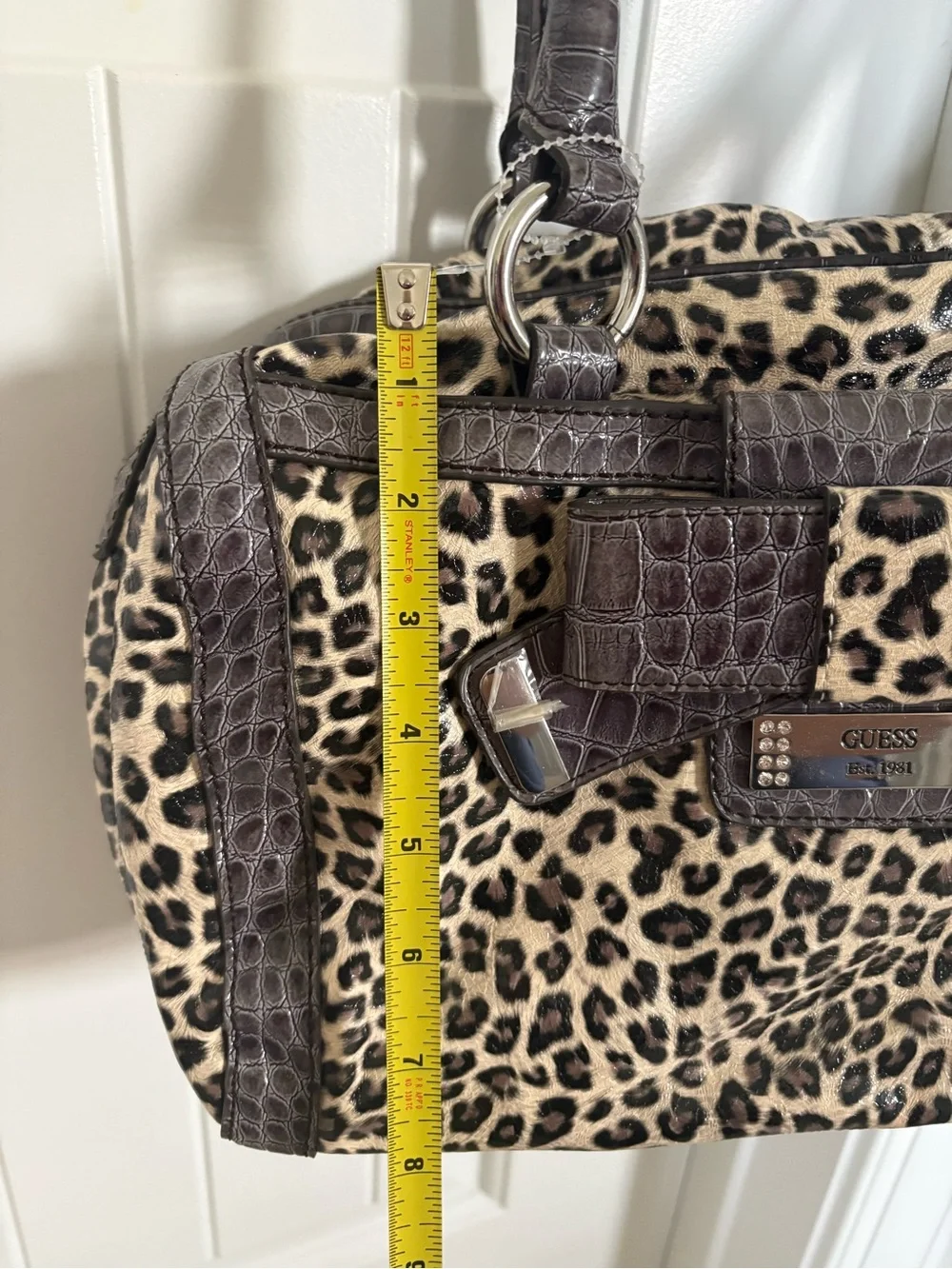 Guess Cheetah Leopard Print Shoulder Bag Satchel Y2K Purse